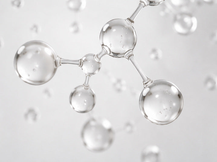 Molecular skincare technology illustration